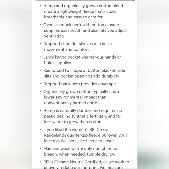 REI pullover hemp cotton natural M - Picture 12 of 14